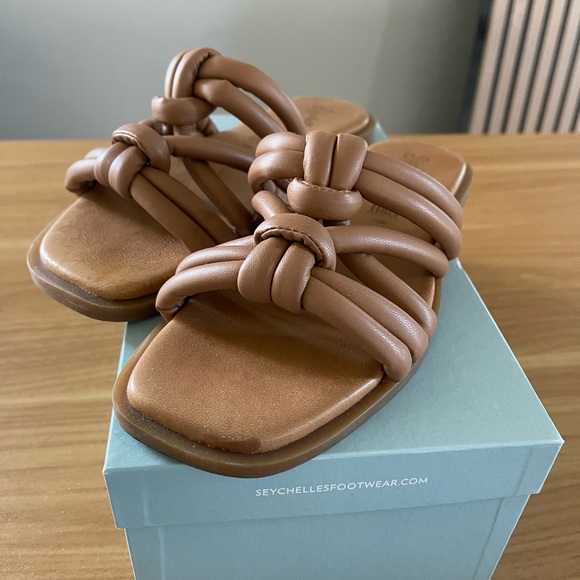 Seychelles Sun Kissed Tan Knotted Slide Sandals 6.5 - Picture 2 of 9